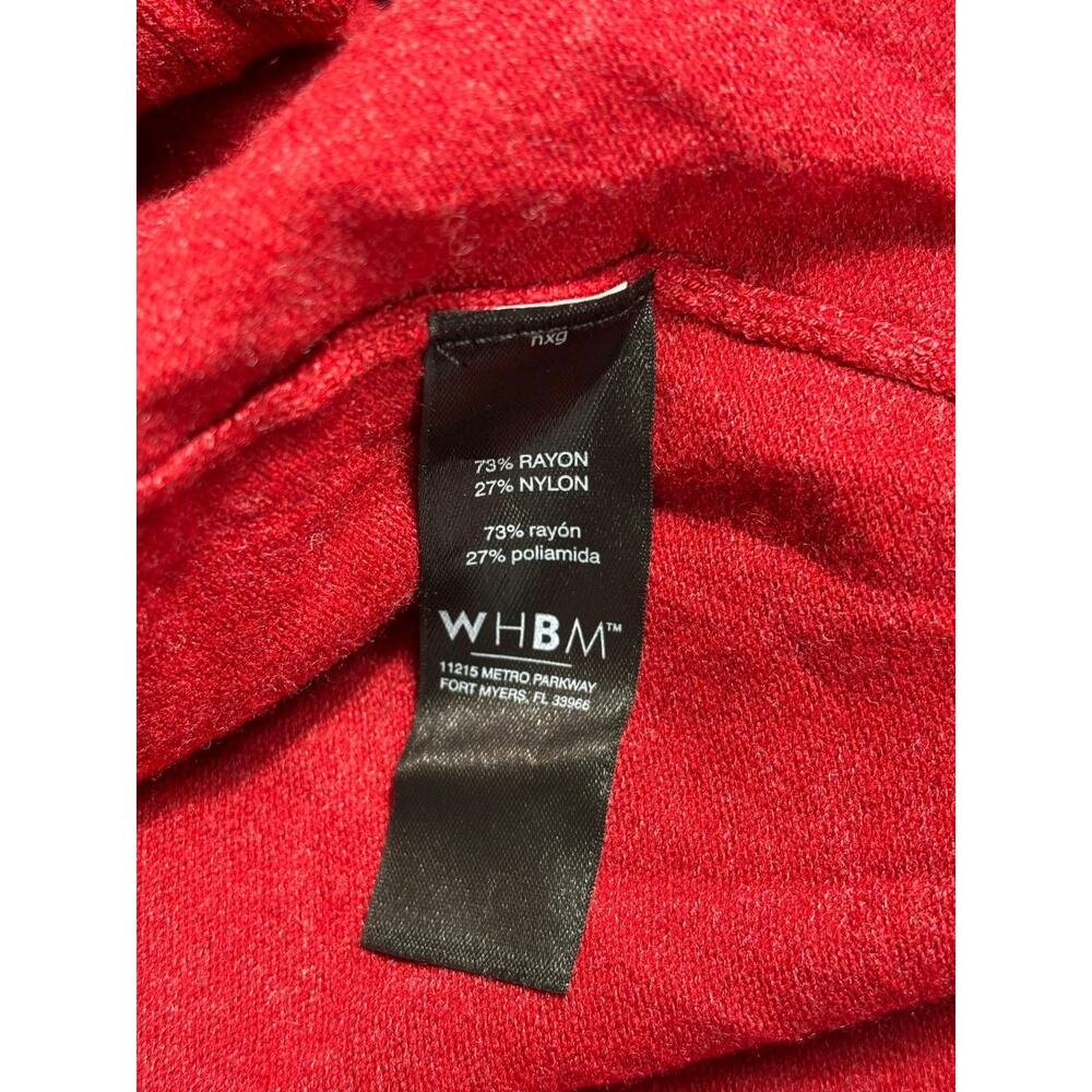 White House Black Market Open Front Ruana Sweater Womens Size One Size Red NEW - Picture 4 of 9
